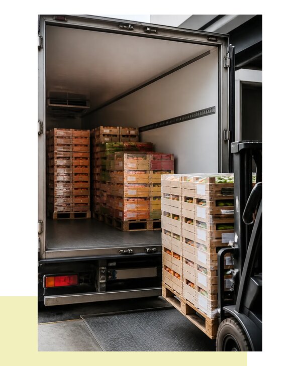 Перевозка сельхозпродукции на паллетах с доставкой в Тюмень